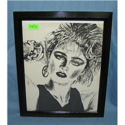 Madonna framed artist print signed Christian