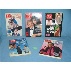 Group of vintage TV Guides