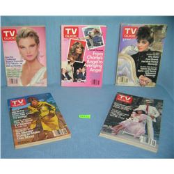 Group of vintage TV Guides