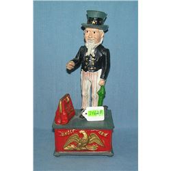 Vintage Uncle Sam mechanical bank