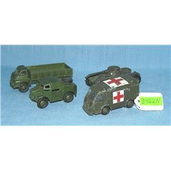 Group of 4 early Dinky military toys