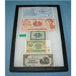 Group of vintage World currency