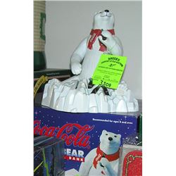 Coca Cola mechanical polar bear bank