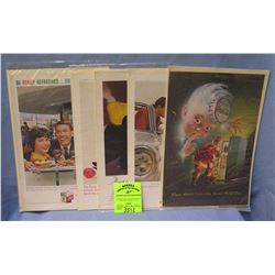 Collection of vintage Coca Cola advertising ads