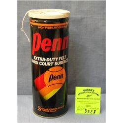 Penn tennis ball tin with tennis ball contents