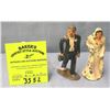 Image 1 : Early cast metal bride and groom figure set