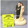 Image 1 : Larger chalkware bride and groom figure