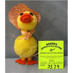 Vintage chick with bonnet toy
