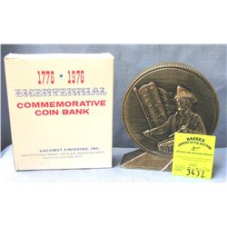 Vintage hard plastic Bicentennial coin bank