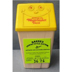 Vintage McDonald?s wastebasket bank