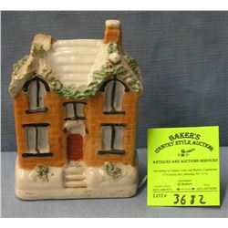 Early painted porcelain building bank