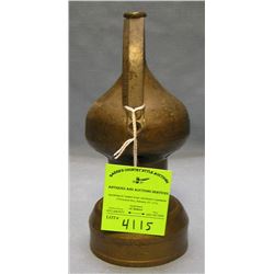 Antique solid brass self propelling fire nozzle