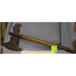 Antique Viking style fire department broad axe