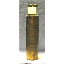 Antique solid brass fire extinguisher