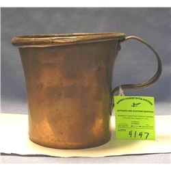 Antique solid copper hand forged over sized cup