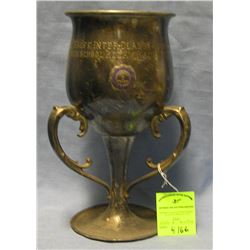 Antique silver plated presentation trophy
