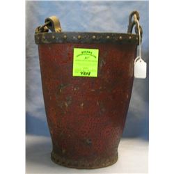 Great early leather antique fire bucket