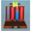 Image 1 : Gambling chip set with quality leather case