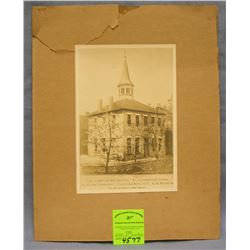 Antique photo of the old courthouse of Clairesville