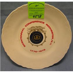 Bicentennial NYState police chief commemorative plate