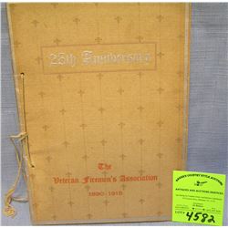 Veterans fireman?s association booklet