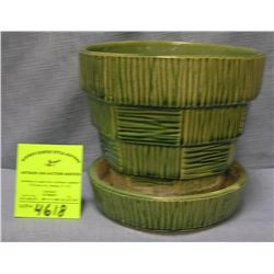 1930?s signed McCoy green art pottery vase