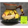 Image 1 : Early whale decorated glazed over art pottery pitcher