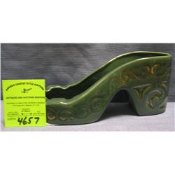 Shoe shaped art pottery ash tray