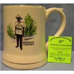 Vintage Bahamian constable beer mug