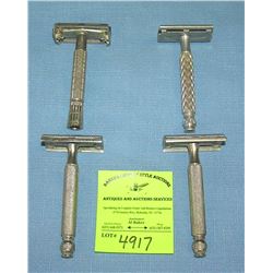 Collection of antique double edged razors