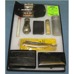 Group of antique shaving collectibles