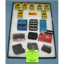 Vintage razor blades and accessories