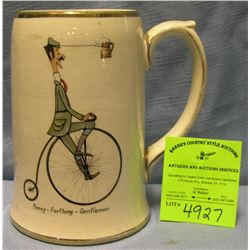 Penny Farthing bicycle advertising beer mug