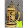 Image 1 : Early German Beer stein with pewter lid