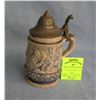 Image 1 : Early German beer stein with pewter lid
