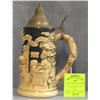 Image 1 : Nice early German beer stein with pewter lid