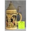 Image 1 : Vintage German beer stein with pewter lid