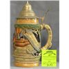 Image 1 : Vintage German beer stein with pewter lid