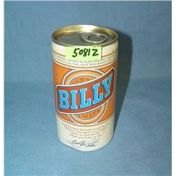 Billy Beer limited edition promotional beer can