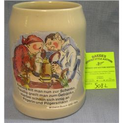 Antique character themed German beer mug