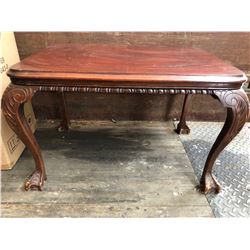 ANTIQUE CLAW FOOT SIDE TABLE