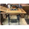 Image 1 : EATON'S ANTIQUE TREADLE SEWING MACHINE IN CABINET