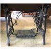 Image 2 : EATON'S ANTIQUE TREADLE SEWING MACHINE IN CABINET