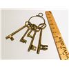 Image 1 : SET OF BRASS SKELETON KEYS
