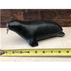 SIGNED SOAPSTONE SEAL CARVING