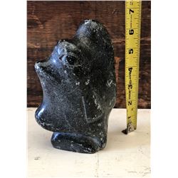 SIGNED INUIT SOAPSTONE CARVING