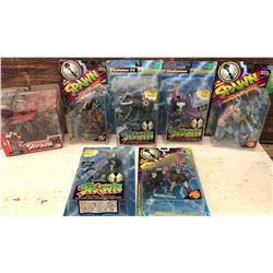 GR OF 7, VINTAGE SPAWN ACTION FIGURES - AS NEW