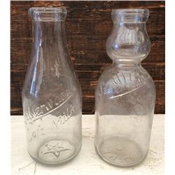 GR OF 2, SILVERWOOD'S MILK BOTTLES