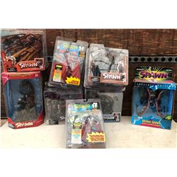 GR OF 8, VINTAGE SPAWN ACTION FIGURES - AS NEW