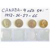 Image 2 : GR OF 6, 1952 - 1966 CDN 5 CENTS AND 1950 - 1967 CDN 10 CENTS